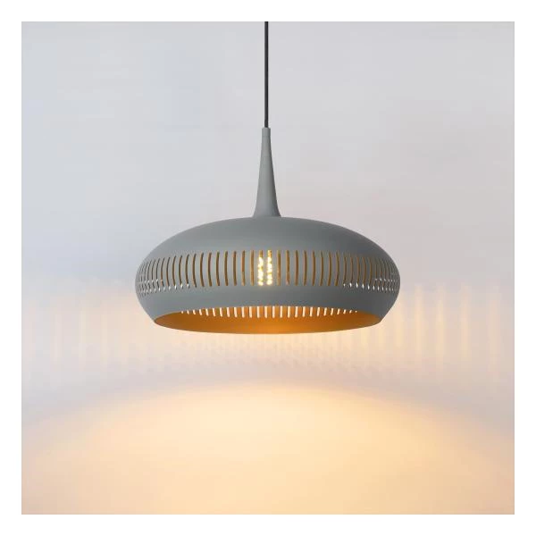 Lucide RAYCO - Pendant light - Ø 45 cm - 1xE27 - Grey - detail 3